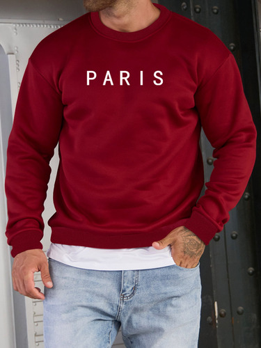 Sudadera Paris  Con Estampado Sweater Sueter