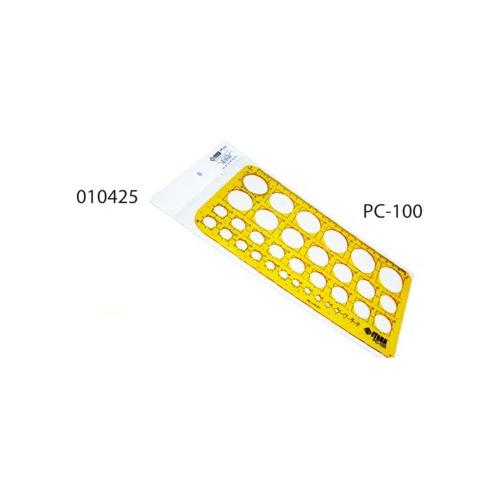 Plantilla Geométrica De Círculos 1mm A 36mm Iteca