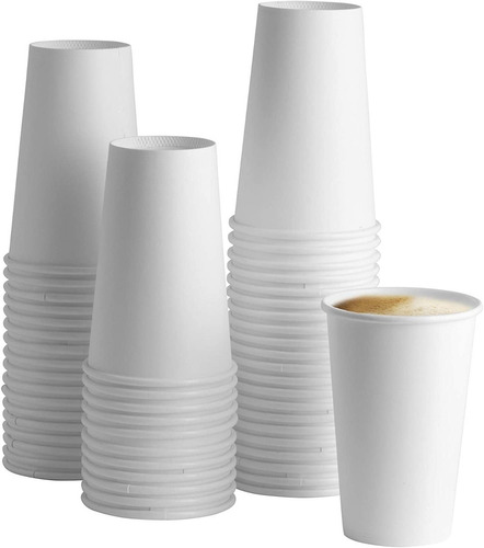 500 Vasos De Café Cartón Bebida Fría Caliente Multiuso 14 Oz
