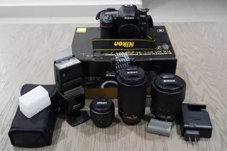 Cámara Nikon D7500 Dslr Reflex Kit 3 Lentes Memoria