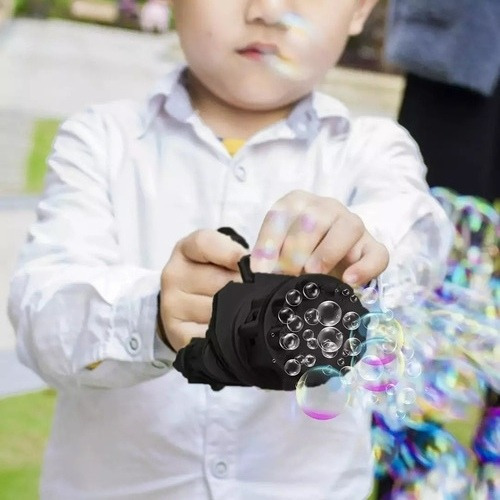 Imagen 9 de 9 de Burbujeros Electrico Estilo Gatling Color Negro Ltf Shop