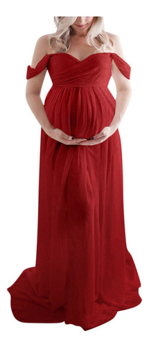 Mujeres Embarazadas Fotografía De Enfermería Vestido Largo 7
