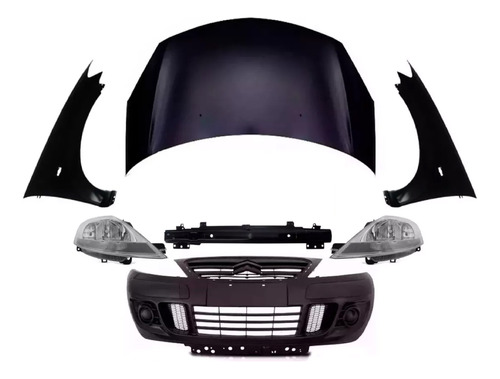 Trompa Completa Citroen C3 2008/2012 Capot Paragolpe Opticas