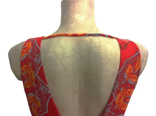 Vestido Corto Rojo Estampado