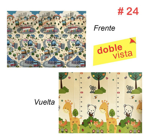 Tapete Alfombra Colchoneta Didáctico Para Bebe Doble Vista