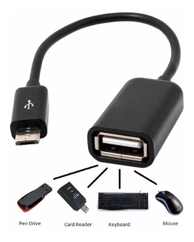 Cable Otg Adaptador Micro Usb Macho A Usb Hembra Para Tablet