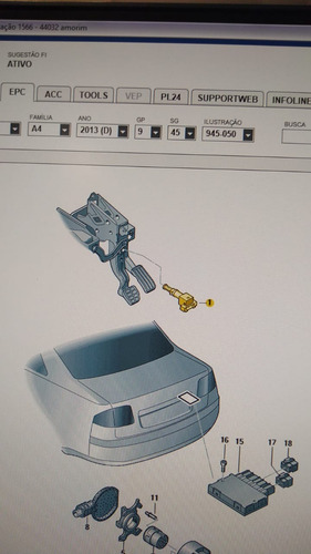 Sensor Luz De Freio Audi A4 A5 A6 A8 Original 4f0945459b