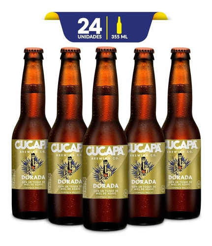 Cerveza artesanal Cucapa Dorada Helles 355 mL 24 unidades