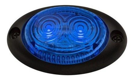 Faro Electrónico Bivoltaje Oval Chico De 2 Leds Azul