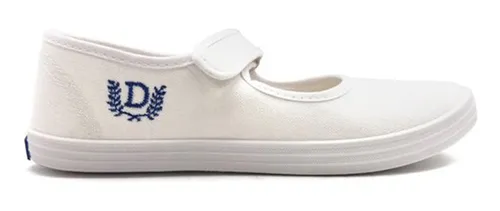 Zapatilla Deli Guillermina Mujer Lona Econ mica Blanca