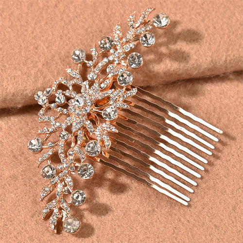 Flower Hair Comb Bridal Tiara Shiny Headpiece Hair Jewelry