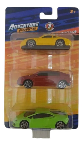 Adventure Force Set De 3 Vehiculos Amarillo, Rojo, Verde
