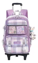 Comprar Mochilas Animados Kawaii Con Ruedas Mochilas Escolares Para Niñas Mochila De Carrito Niña Mochilas Primaria Mochila Impermeable Enviar Lindo Colgante
