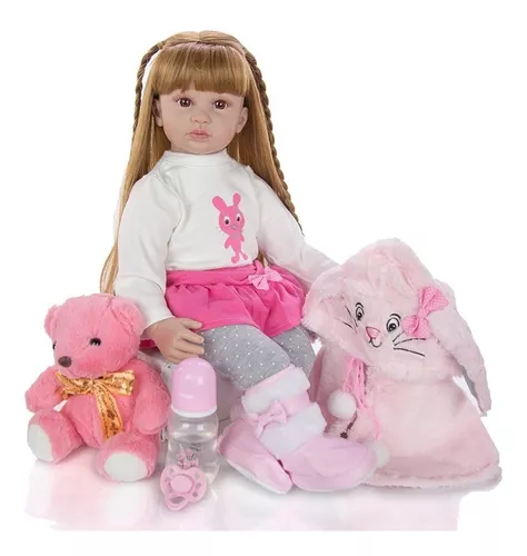 Menina Sabrina dos Cabelos Longos (Boneca Reborn Realista) – Bebe Reborn  Original