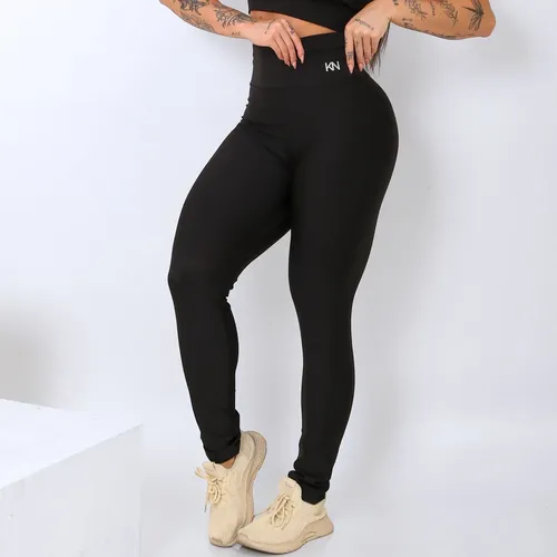MLB 4202766477 Calca Legging Cintura Alta Leg Academia Modeladora Premium JM