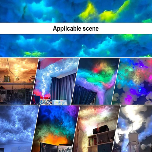 Luz Nube Led Relámpago Multicolor Que Cambia 3d Thundercloud