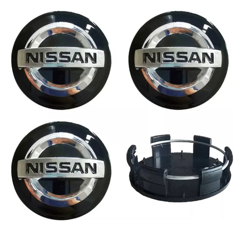 Tapas De Aros Auto Emblema Logo Nissan (juego De 4 Unidades)