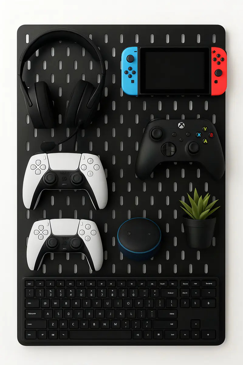 Pegboard Premium Setup Gamer Home Office Preto Top Full Roncato Store