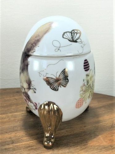 Imagem 3 de 8 de Ovo Bomboniere Porcelana Ourocoelho Pascoa