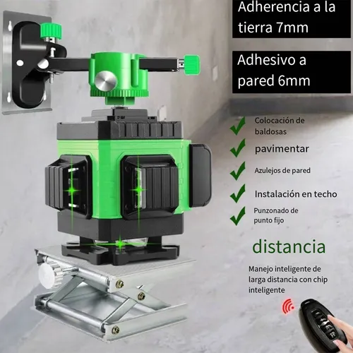 Nivel De Laser Autonivelante Verde De 16 Líneas+trípode+caja
