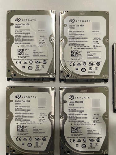 Lote 4 Discos Duros Seagate Thin St500lm021 500gb