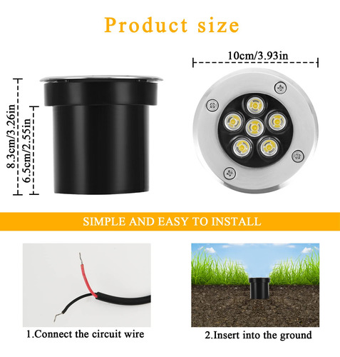 Luces Led Pozo Bajo Voltaje Iluminación Paisaje Impermeable