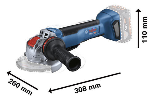 Esmeril Angular Inalámbrico 5 Bosch Gwx 18v-10 P 18v Sb