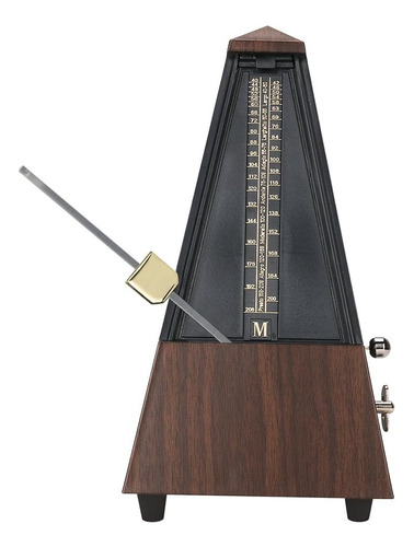 Metronomo Mecanico Para Piano Profesional, Plastico Marron