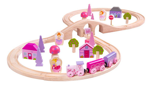 Bigjigs Rail Juego De Tren De Madera De Fairy Figure Of Oigh