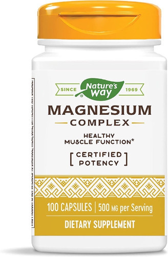 Complexo de magnésio Natures-Way, complexo de magnésio, 100 cápsulas, sabor neutro