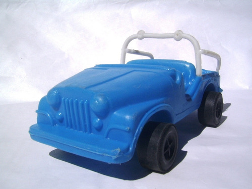 Antiguo Jeep Militar Plástico Soplado Ind Arg. Década '80