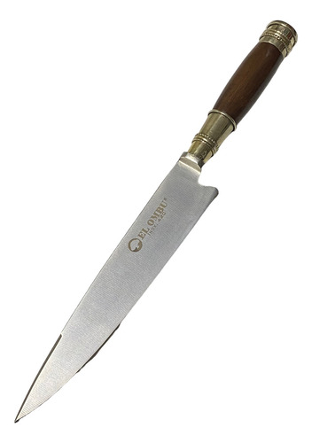 Cuchillo El Ombu Artesanal Acero Inox 420 Cabo Alpaca 20 Cm