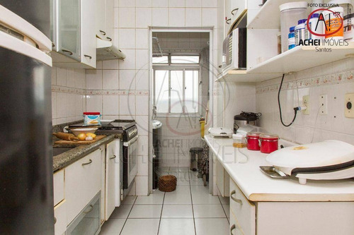 Imagem 30 de 30 de Apartamento Com 2 Dormitórios, 2 Suítes, 3 Banheiros E 1 Vaga Coletiva Suficiente À Venda, 92 M² Por R$ 535.000 - Boqueirão - Santos/sp - Ap10536