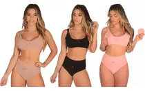 Comprar Kit 3 Conjunto (sutiã Amamentação + Calcinha Alta Pós Parto)
