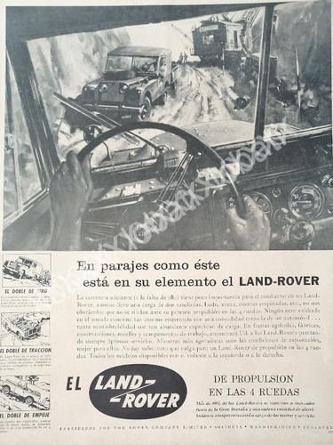 Cartel Retro De Autos Land Rover 1958 /733