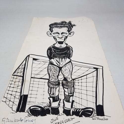 Antigua Caricatura Fútbol 1953 José Hernández Mag 60300