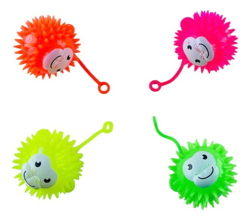 12 Pelota Yoyo Brinca Juguete Chillon Fiesta Bolo Piñata