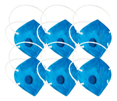 Kit 6 Máscara Respiratória Descartável Pff2 C/ Válvula