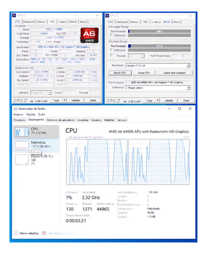 Processador Amd A6-6400K AD640KOKA23HL De 2 Núcleos E 3.9ghz De Frequência Com Gráfica Integrada