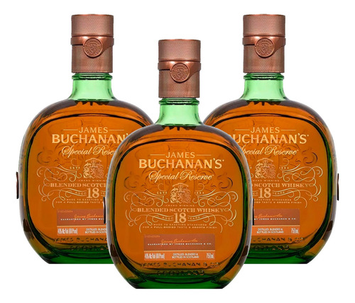Whisky Buchanan's Special Reserve 18 Años 750ml 3 Unds