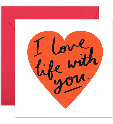 Tarjeta De Aniversario  I Love Life With You  De Old En...