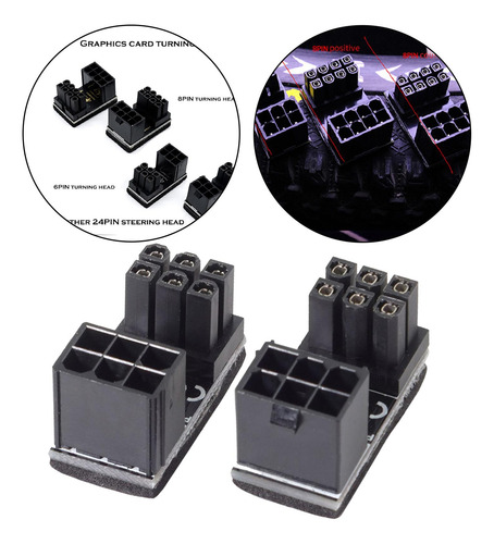 Paquete De 4 Gpu Vga Placa Adaptadora En Ángulo De 180