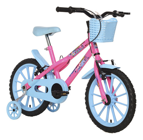 Bicicleta Infantil Rosa Vellares By Colli Aro 16 Super Girl Cor Rosa/azul Tamanho Do Quadro 13