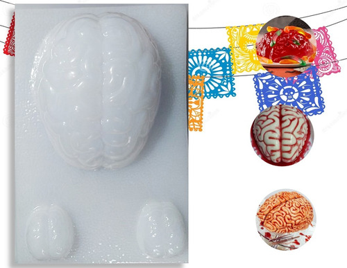 Molde Para Gelatina Forma De Cerebro 3 Cavidades