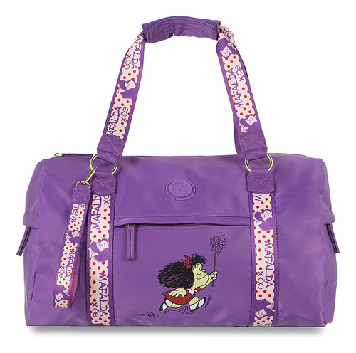 Duffle Bag De Viaje Para Mujer Mafalda X Oe Con Accesorios Color Violeta