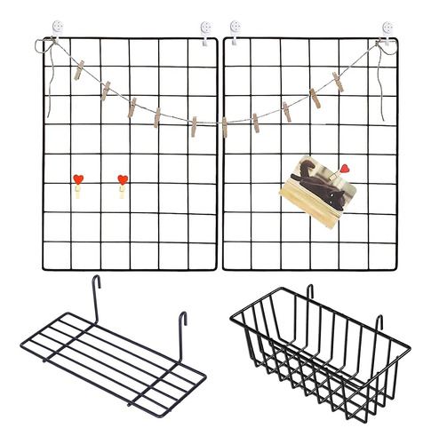 Gbyan Panel Rejilla Pared Accesorio Tablero Foto Cesta Para