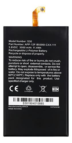 Bateria Repuesto Para Caterpilla Cat S30