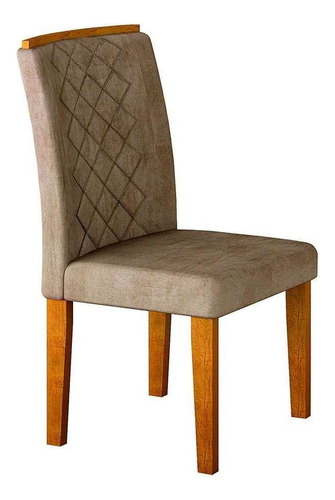 Conjunto De Mesa De Jantar Com Vidro E 6 Cadeiras Maia I ... Cor Marrom Médio
