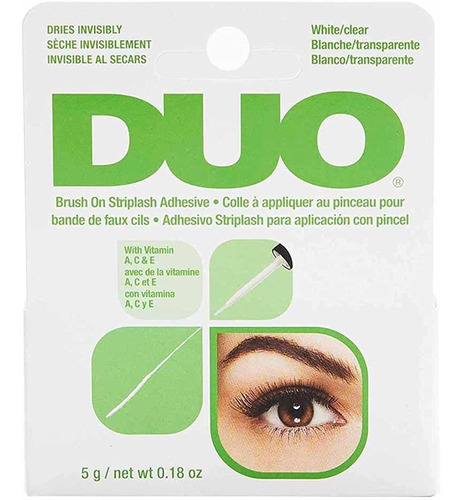 Duo Adhesivo Líquido Para Pestañas Postizas, Color Blanco/tr