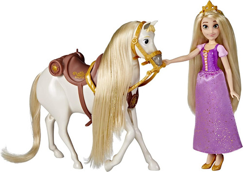 Muñeca Princesa Disney Rapunzel Con Su Caballo Maximus